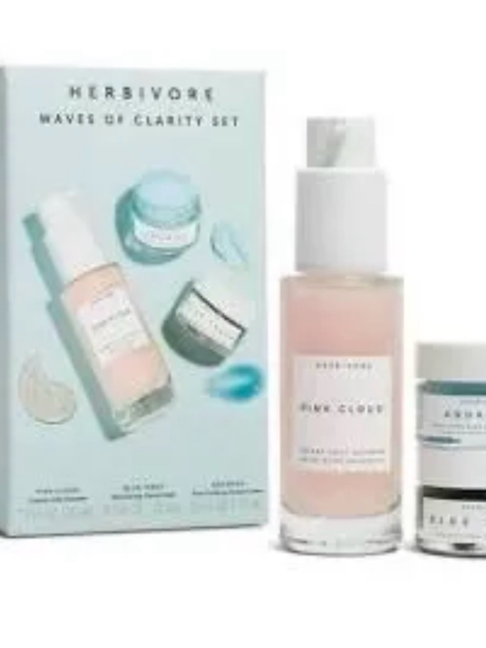 Herbivore Botanicals Pink Cloud Serum & Mini Creams - Pink